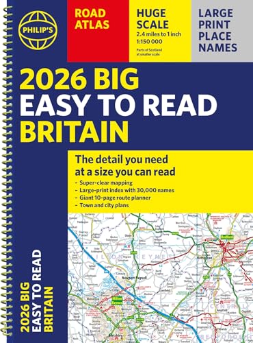 2026 Philip's Big Easy to Read Britain Road Atlas